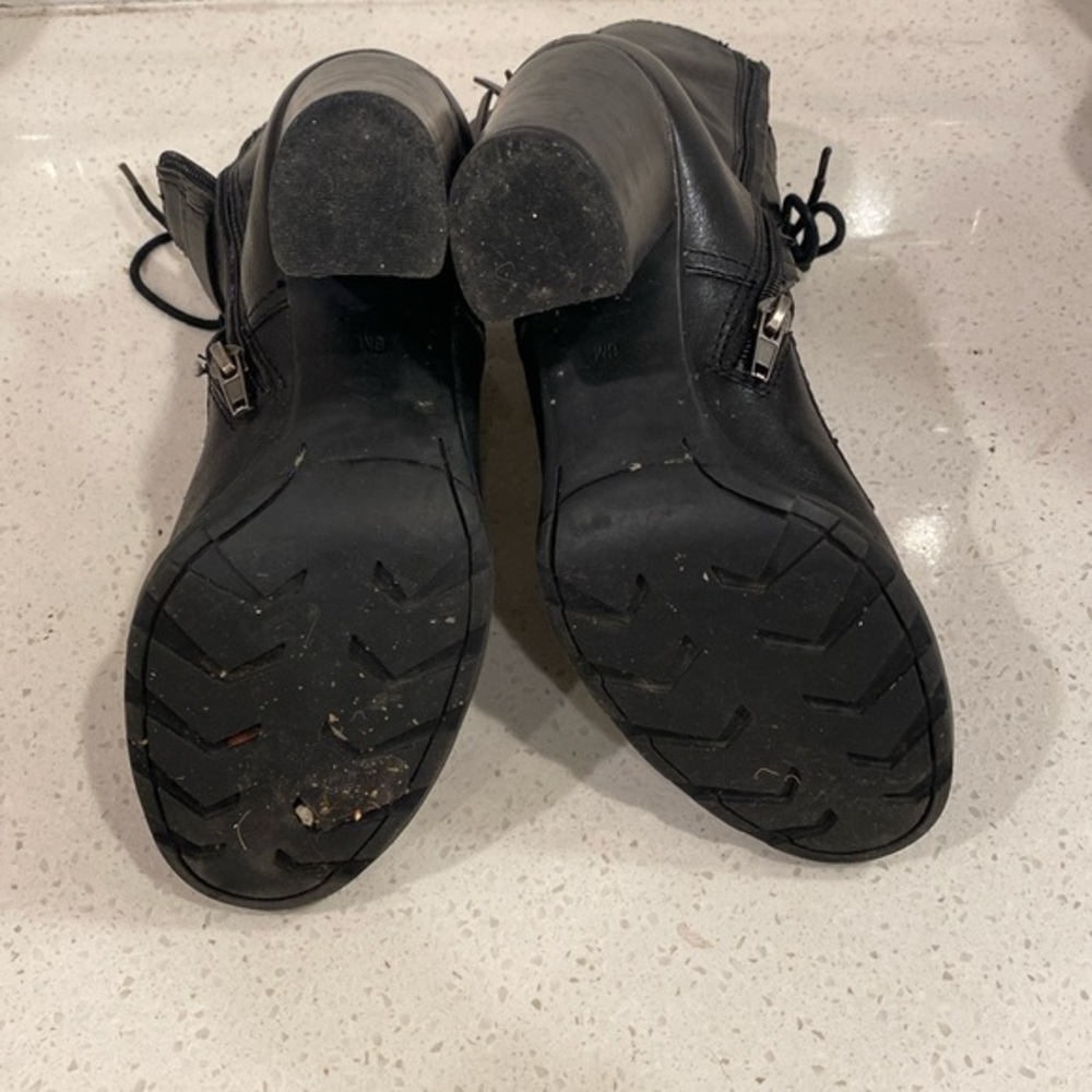 Y2k Leather chunky heel boots - Picture 6 of 6